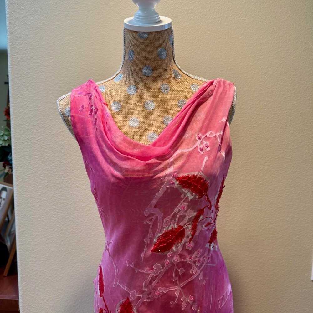 Sue Wong Pink Nocturn Vintage Dress | size 8